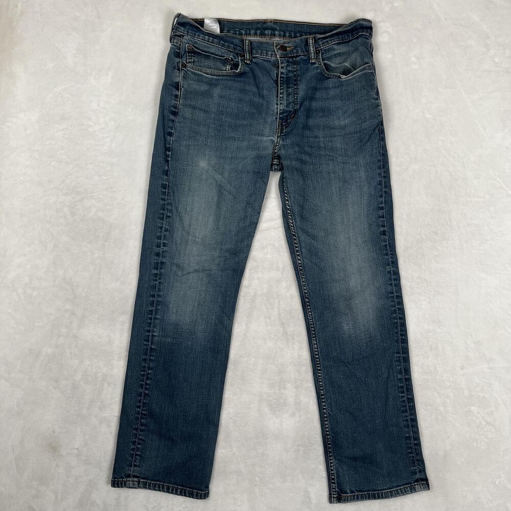 Levi's 514 Jeans Mens 34x30 Blue Straight Fit Stretch Denim Medium Wash Pants
